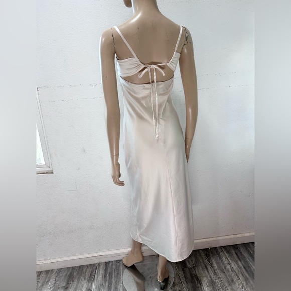 Babyboo Chic Cream Slip Dress with Slit - Picture 8 of 16